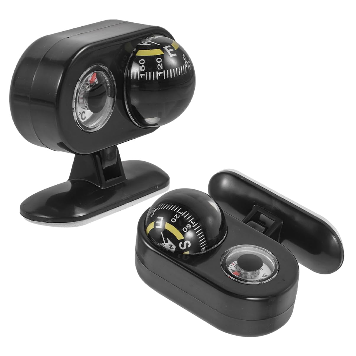 LIFKOME 2pcs Boat Compass Plastic Auto Interior Compass Compass for Boat Black Dash Mount Car Compass