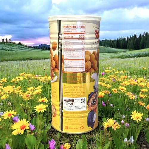 Image of Combo - Chicken Flavour Peanuts and Shirmp Flavour Peanuts - Dau Phong Vi Ga and Dau Phong Vi Tom - 7 Oz per Can with 2 Cans per Order