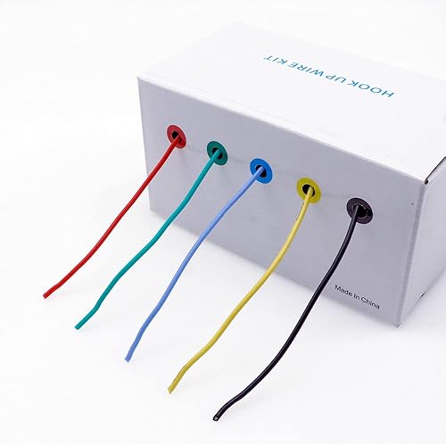 Miniatura 2 de 5pcs 18AWG alambre flexible de conexión de silicona 18 calibre estañado cobre puente cables de goma de silicona aislados 5 Color Cable