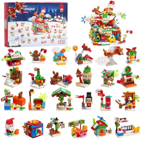 Advent Calendar 2026 Building Block Set Santa’s Workshop 24 Days of Surprise Figures Christmas Countdown Toy Gift for Kids Holiday Decorations - image 1