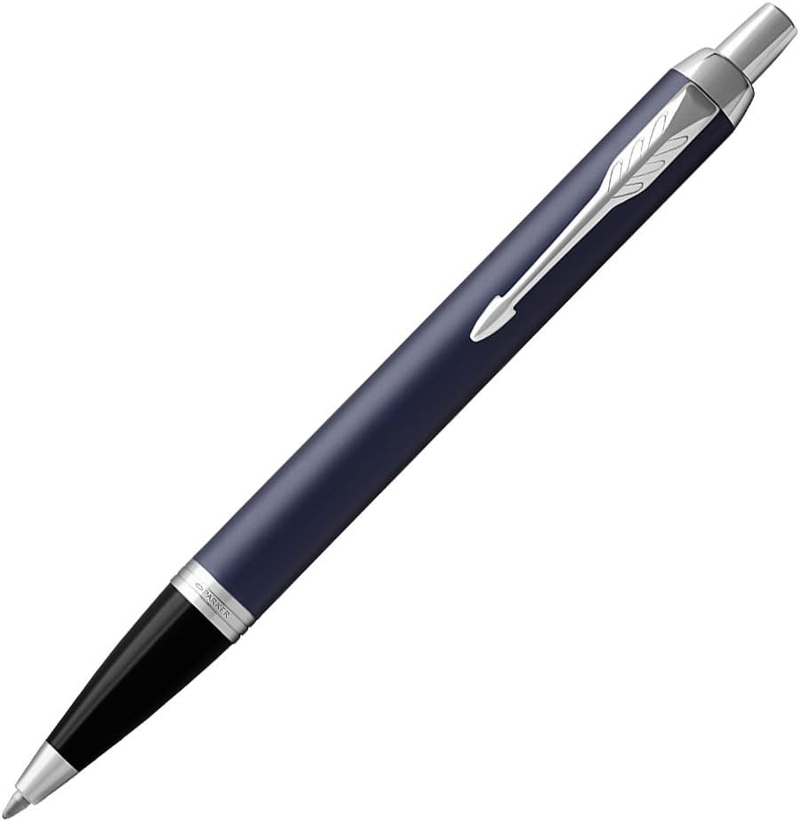 Parker IM Ballpoint Pen, Matte Blue with Medium Point Black Ink Refill (1975557)