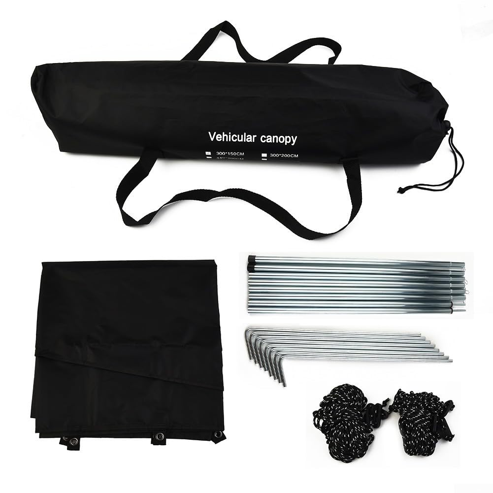 Tenda da campeggio per auto, SUV, tenda laterale portatile, antivento, impermeabile e resistente ai raggi UV, per auto, campeggio, picnic all'aperto