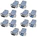 Produktbild WJMY RS232 Stecker DB9 Männlich/Weiblich Lötverbinder 10 Stück D-SUB Seriell 9-poliger Stecker mit Kunststoffschalenabdeckung