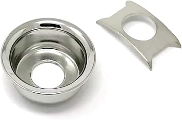 Nickel Cup Jack Plate for Fender Telecaster Tele Guitar Recessed Output Ferrule JPT90-NKL