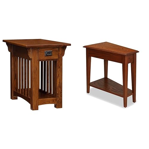 Leick Home Mission Impeccable Drawer Side Table and Recliner Wedge