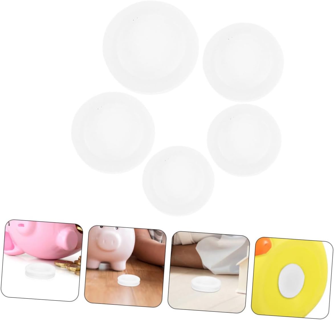 Piggy Bank Bottom Cover 25pcs Rubber Round Plug Replacement image 5