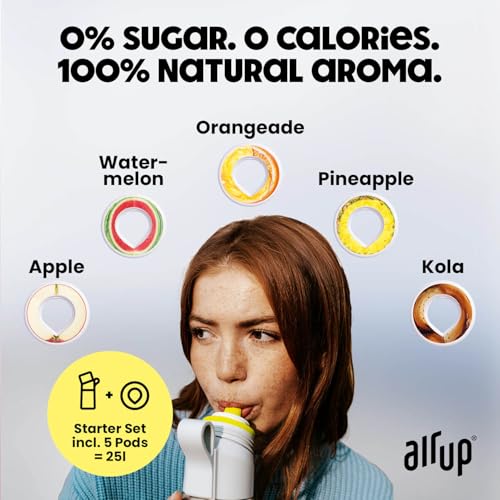 air up® Steel bottle made of stainless steel Original Starter Set incl. pods in 5 flavours, sugar-free I 480ml insulated bottle with flavour, keeps water cold for 14 hours, leak-proof I Silver - Image 2