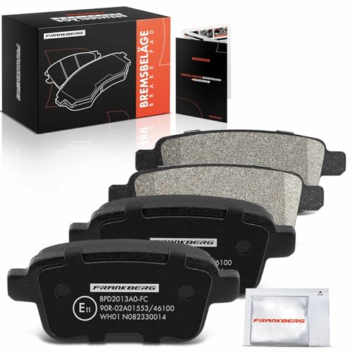 Frankberg Brake Pad Set incl. 4x Pads Rear Compatible with Kangoo/Grand Kangoo KW0/1 Citan Tourer W415 Kangoo Be Bop KW0/1 Replace# 7701209869,440604876R