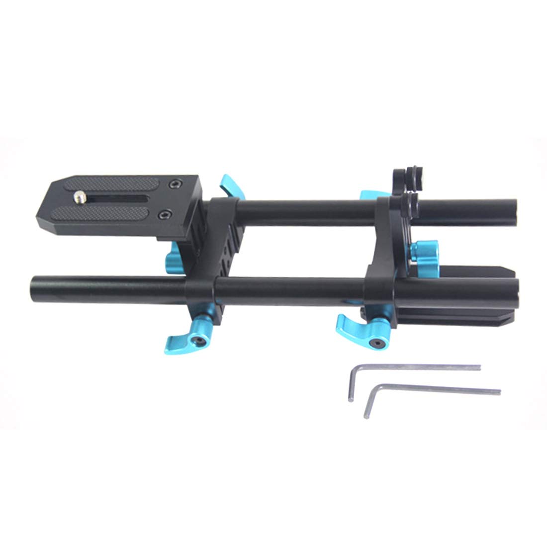 Evita vibraciones en tu lente con este soporte de varilla de 15 mm y placa para trípode DSLR 7