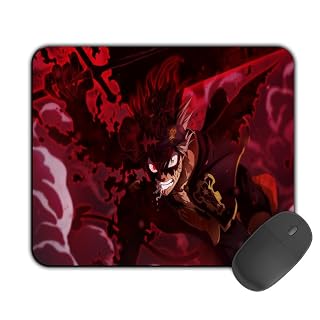 Kirmada Printed Design Mouse Pad Powerful Asta (200MM X 240 X 3MM) Enhance Gaming and Work Performance Comfortable and Precise Non-Slip Water Proof Black Clover Mouse Pad.