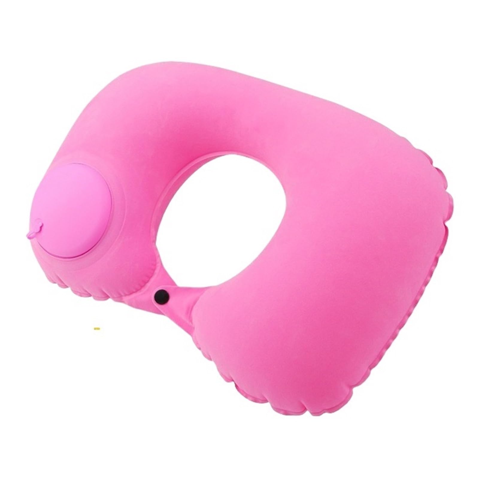 WWYYZAYC Pillow Neck Portable Folding Outdoor Traveling Car Airplane Inflate Ring Neck Pillows(Pink)
