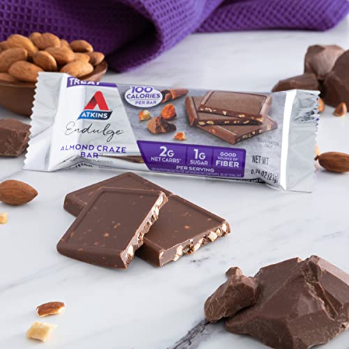 Atkins Endulge, Almond Craze Bar, 2G Net Carbs, 1G Of Sugar, Good Source Of Fiber, 5 Count (Pack Of 6) #TOP4