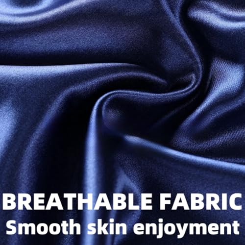 Matching Pyjamas For Couples, Ice Silk Summer Lightweight Breathable Loose Home Clothing for Sleeping (B-Women,Large)3