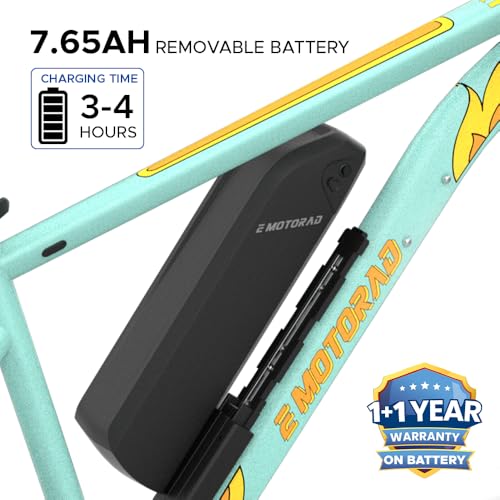 Image of EMotorad X1 Electric Cycle for Men & Women | 45km Range | Removable Battery