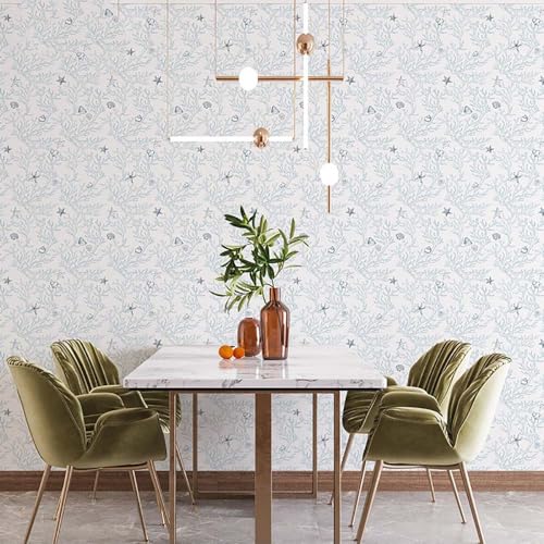 Papel tapiz autoadhesivo de coral marino para decorar un salón costero 5