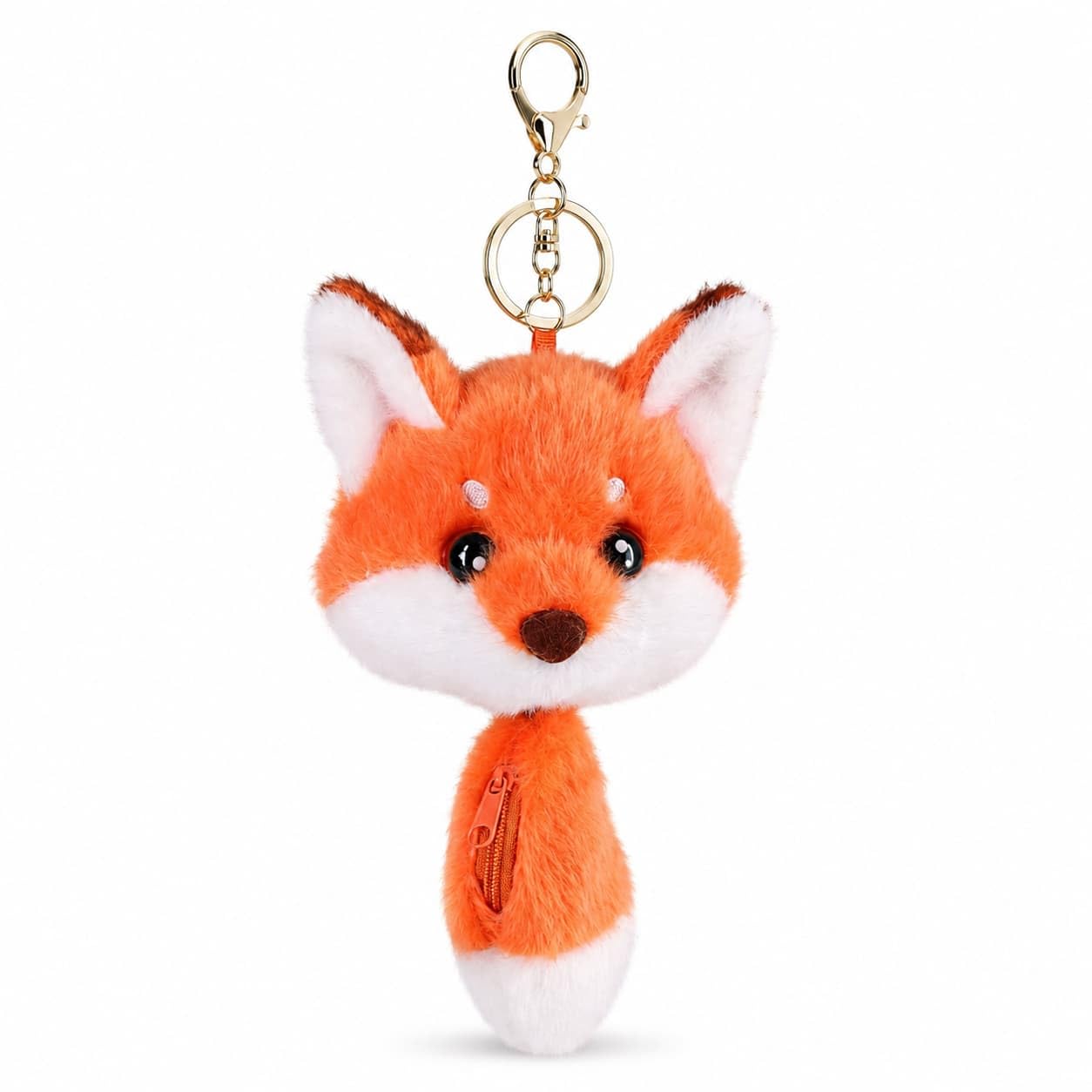 Cute Plush Fox Keychains Animal Key Rings Backpacks Charms for Women