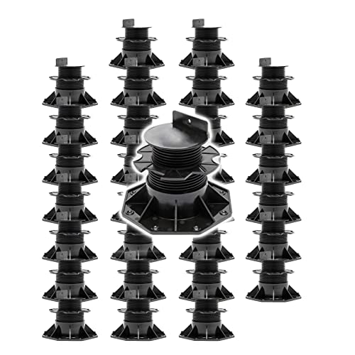 XPOtool Juego de 30 bases regulables para terraza carga máxima 2700kg ajustable en altura 60-128mm