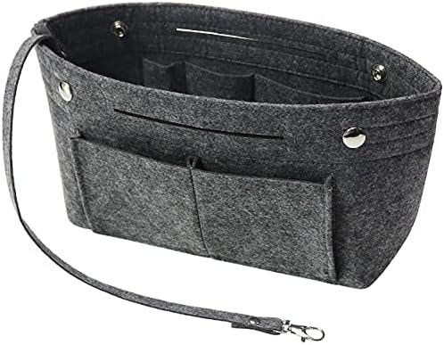 Soyizom filcowa torebka, torebka, organizer z kieszeniami, torebka do torebki z brelokiem do kluczy dla Speedy, Neverfull, 8 kolorów
