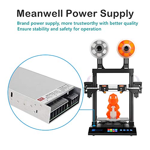 JGMAKER Artist-D Pro 3D Drucker, unabhängiger Doppelextruder mit schnell austauschbarer Meanwell-Stromversorgung Düse, Direktzufuhr PLA, TPU, PETG Filament Großdruckvolumen 300 * 300 * 340 mm - Image 4