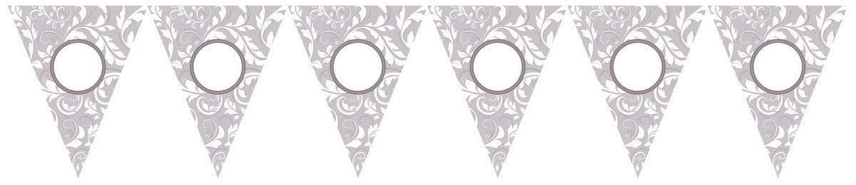 Amscan baner Pennantt Scroll (srebrny)