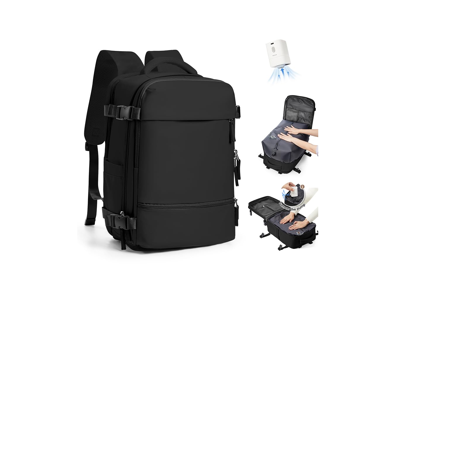 SZLX Zaino Ryanair 40x30x20 Sottovuoto Zaino da Viaggio 40x20x25 Ryanair Wizzair Donna da escursionismo impermeabile Zaino Casual Laptop da 14 Pollici con porta di ricarica USB Scomparto per Scarpe