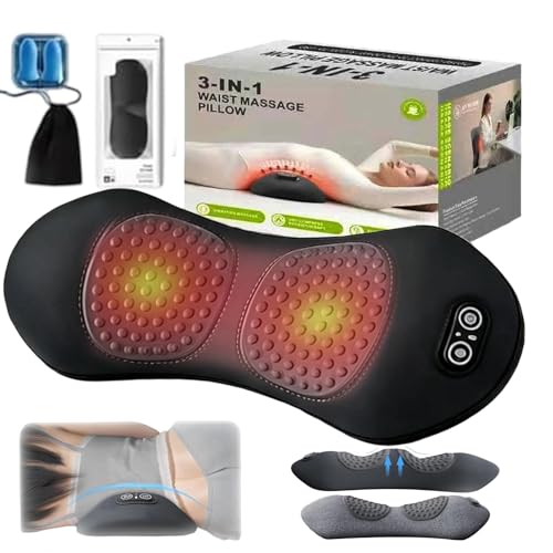 Massage lombaire thérapie du dos 3 en 1, Masseur lombaire et sciatique, soutien dorsal ergonomique, alignement de la colonne vertébrale, sommeil (A)