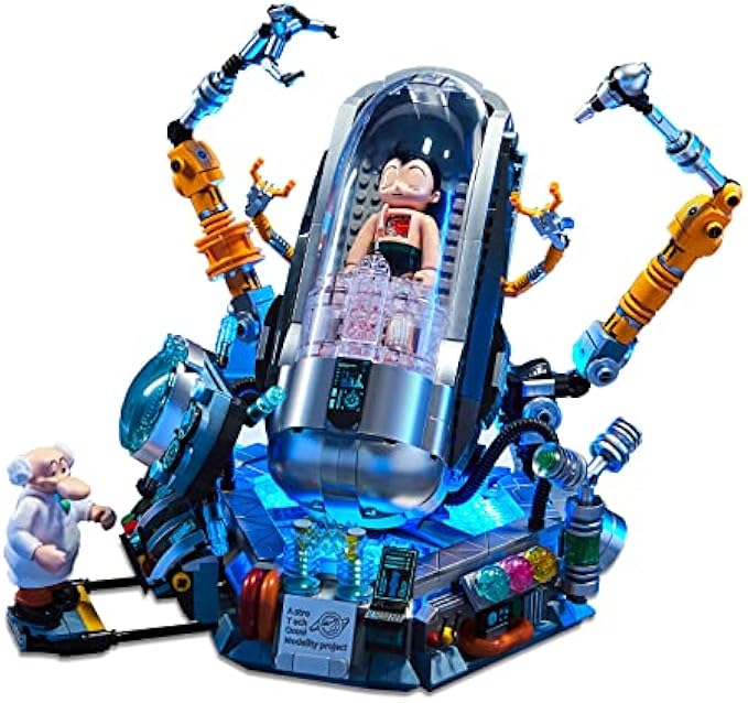 BRICKKK Astro Boy Building Set for Adults: Pantasy Mechanical Repair Stage Building Kits for Adults, Astro Boy Collectible Build-and-Display Model for Home or Office