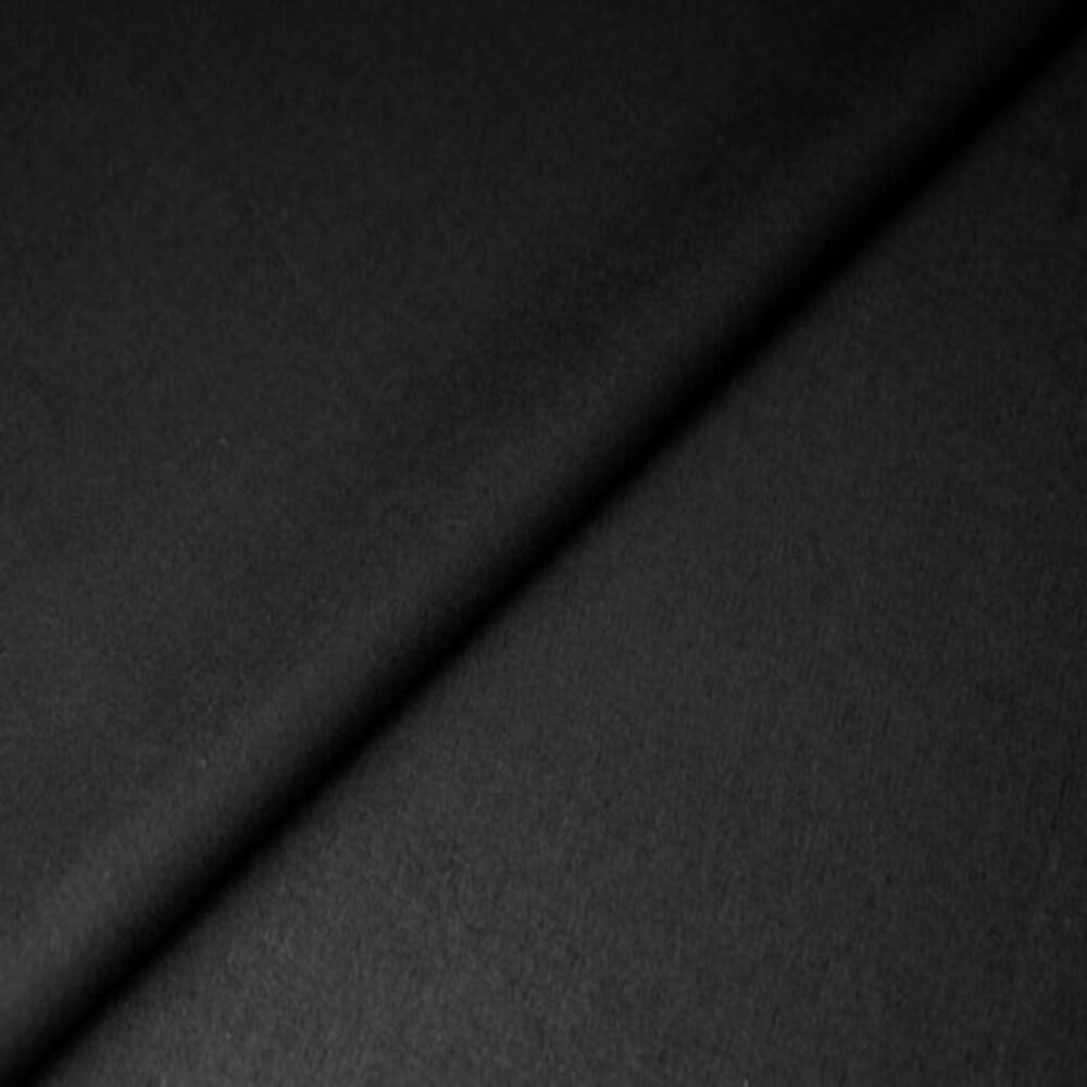 StoffBook Tissu en coton noir 100 % Öko-Tex - Absorbant pour la couture - Tissu pour enfants, rideaux, textiles de bébé et de maison - Tissu uni pur e685