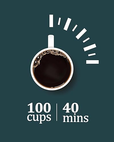 Miniatura 4 de 120 Cup Coffee Urn, 18L4.8Gal Large Capacity Stainless Steel Electric Coffee Percolator, Fast Brew Hot Beverage Dispenser with Auto Keep-Warm, for