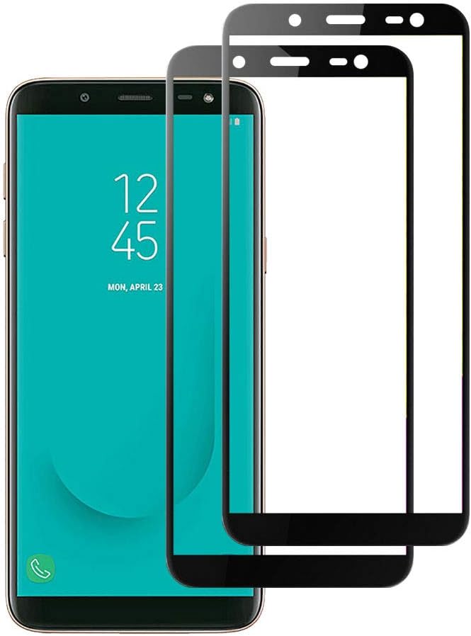 Widamin 2Pack, Screen Protector Suitable for Galaxy J6 2018, Full coverage Premium Tempered Glass， 9H Hardness, Crystal Clearity, Scratch Resistant， No Bubble， For Samsung Galaxy J6 2018