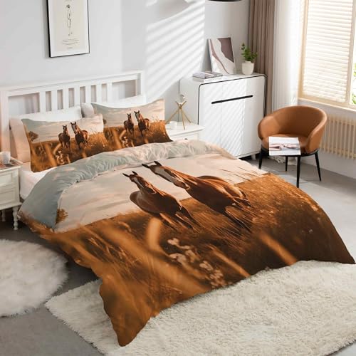 Parure de lit 3 pièces avec housse de couette 240 x 260 animal kK378