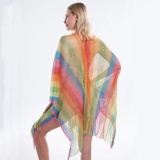 Large Sexy Sunscreen LGBTQ Rainbow Gay Pride Mesh Scarf Shawl For Women Beach Travel2
