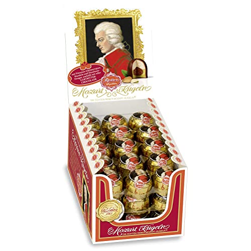 Reber Echt Reber Mozart-Kugeln, Pralinen aus Zartbitter-Schokolade, Marzipan, Nougat, Tolles Geschenk, 45 Stück (4er… – Bild 3