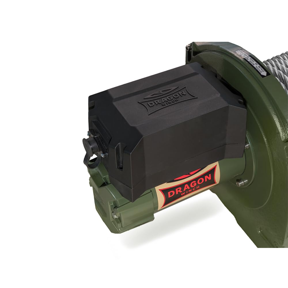 DRAGON WINCH 24V Seilwinde 42000 Lb / 19050 Kg – 35m Stahlseil – Funk+Kabel – Für Feuerwehr & LKW