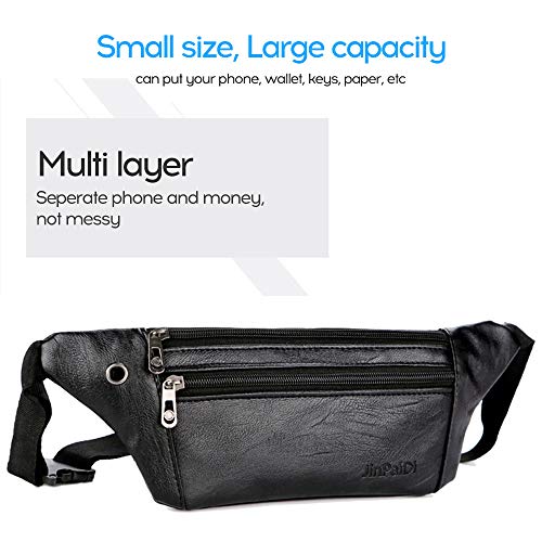 KKmoon Saco de cintura de peito de moda masculina multicamadas de grande capacidade casual para viag