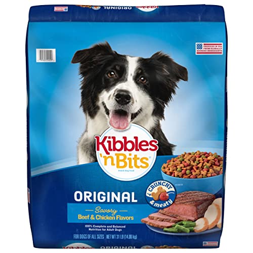 Kibbles ‘n Bits Original Savory Beef & Chicken Flavor Dry Dog Food, 31 Pound Bag