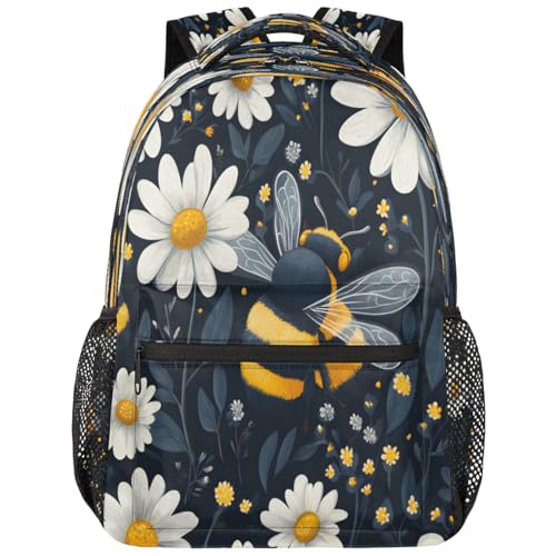 Sac à dos ordinateur portable Flower Bee multifonction pour le travail et voyages