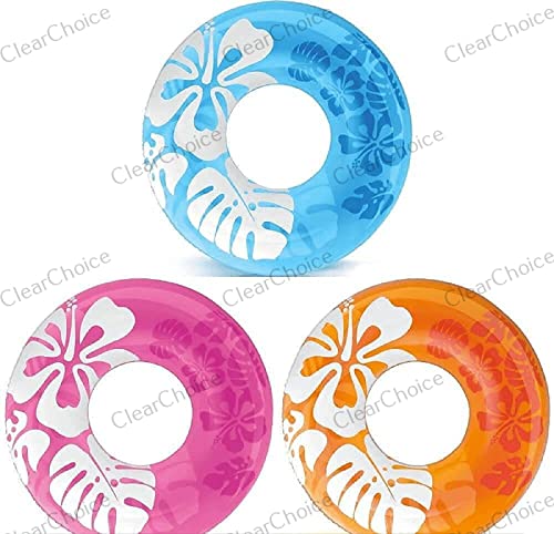Image of ClearChoice:- Printed Adult Swimming Tube Ring(9 + Years)(Multi Color)(36''inch)(1 PIS)