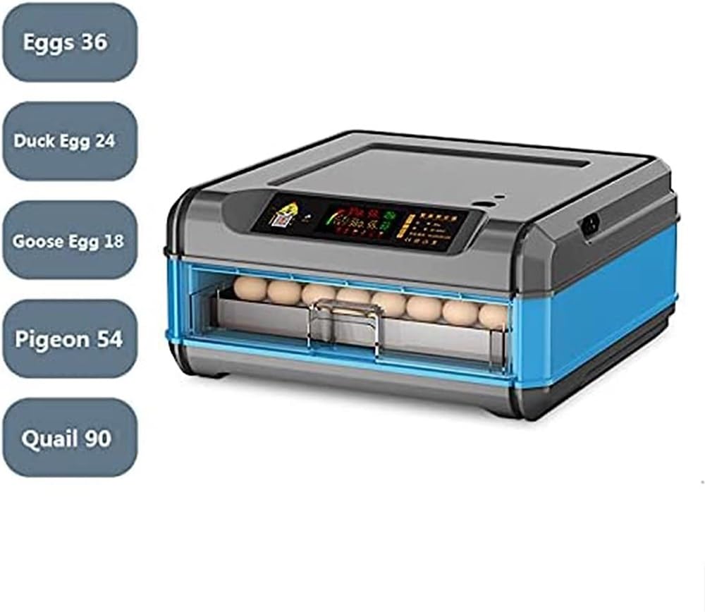 36/48/56/64 Inkubator do jaj kurzych z automatycznym obracaniem jaj i kontrolą wilgotności Inkubator do jaj Odpowiedni dla kur i ptaków ( Size : 64 Eggs )