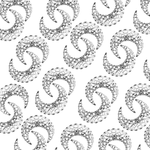 100Pcs Vintage Metal Filigree Flower Wrap Connectors Craft Embellishments DIY