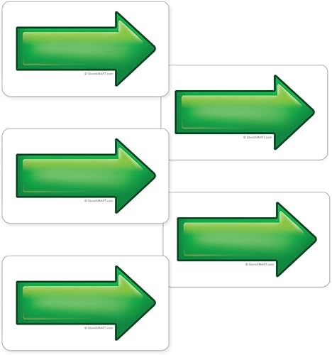 Vista 14 de StoreSMART - Imanes de flecha - Negro - Paquete de 50 - 2" x 3.5" - ARROW2X3-BK-50