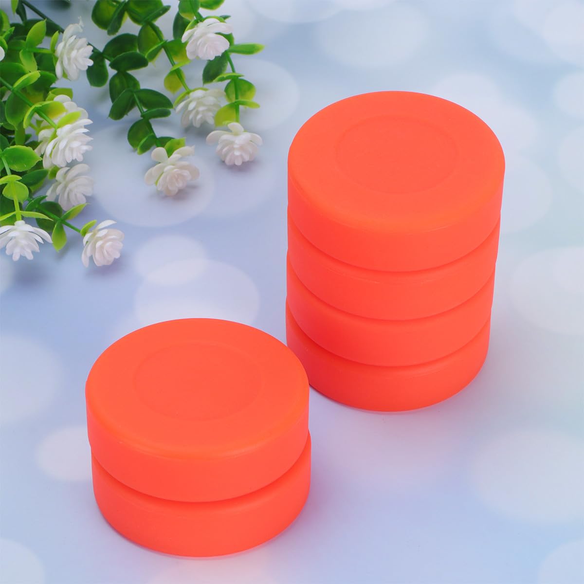 Discos de Hockey sobre Hielo de Goma Naranja 12 Piezas