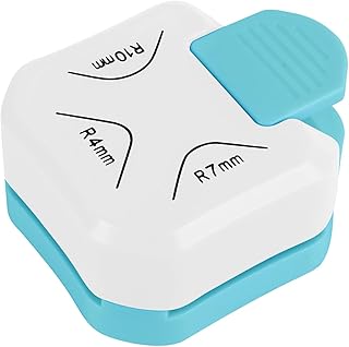 Paper Corner Cutter Punch, Corner Rounder Punch for Scrapbook Supplies, 3 in 1 (R4mm, R7mm, R10mm) Round Corner Cutter Rounder for Cardstock, Crafts, Card Making White