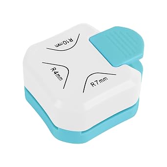 Paper Corner Cutter Punch, Corner Rounder Punch for Scrapbook Supplies, 3 in 1 R4mm, R7mm, R10mm Round Corner Cutter Rounder for Cardstock, Crafts, Card Making White