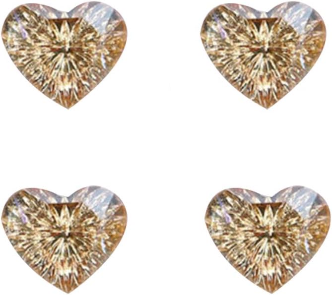 JINPENGRAN Nail Art Rhinestones,Nail Art Radian Embossed Diamond Princess Diamond Love Round Nail Jewelry,H