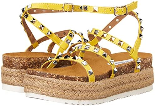 Steve Madden Women's Kailee Wedge Sandal, Citron, 8.5 | Image 6
