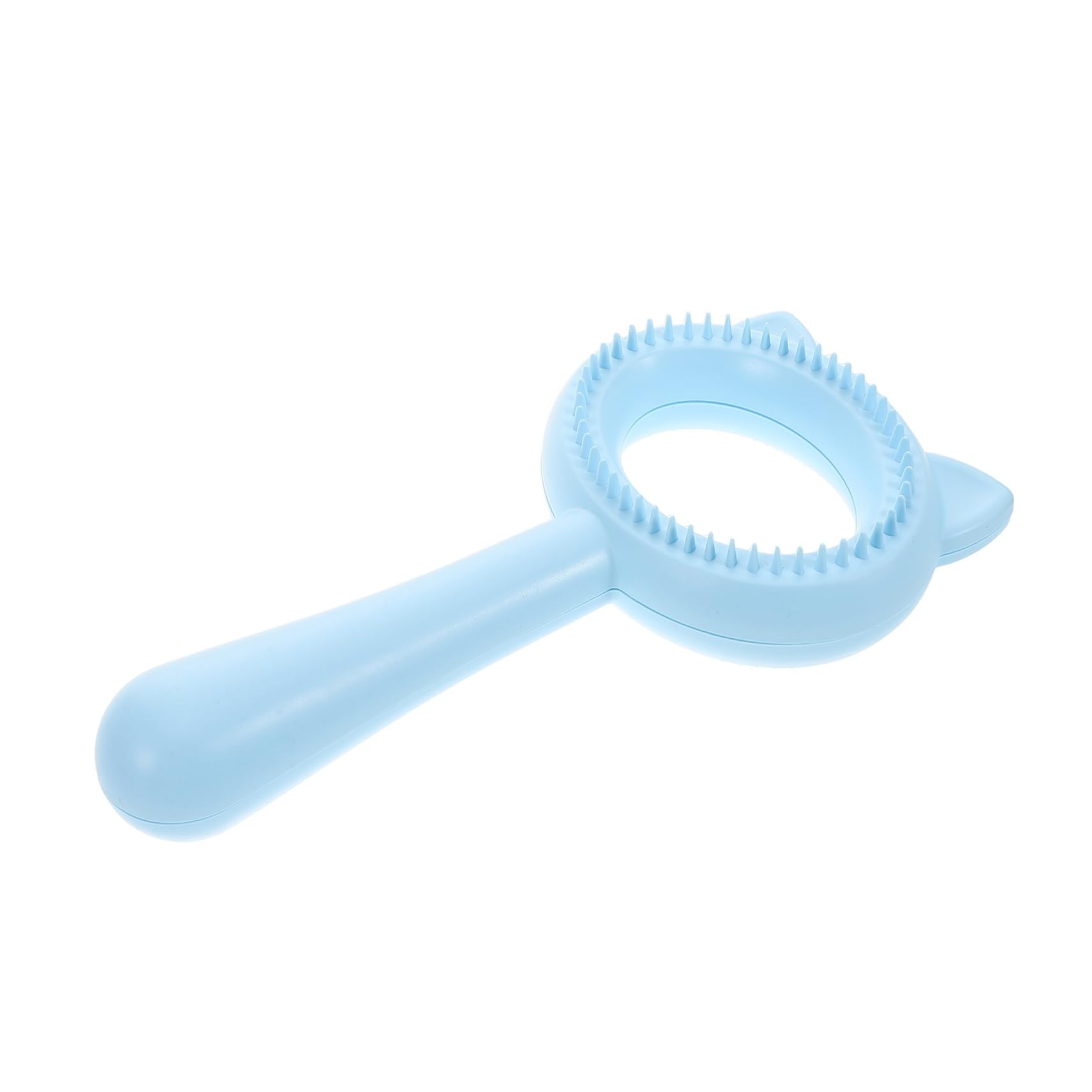 HEMOTON Double Sided Pet Grooming Brush with Ergonomic Handle Fun Cat Ear Design Multi Functional Tool for Cats and Dogs Lightweight Portable Grooming Brush for Efficient