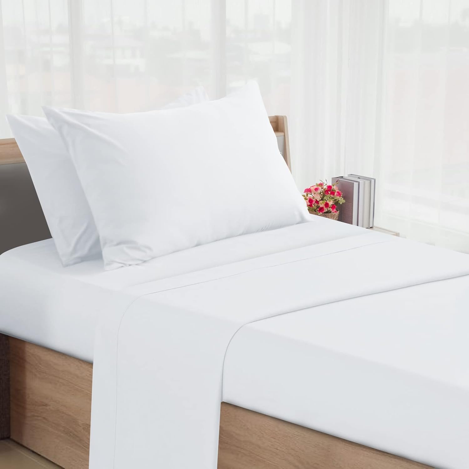 SPRINGSPIRIT Cot Sheets 30" x 75" x 9", 4 Piece Cot Sheet