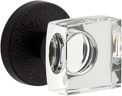 Miniatura 1 de Viaggio 627034 - Maniquí doble de piel de circolo negro satinado con perilla de cristal cuadrato