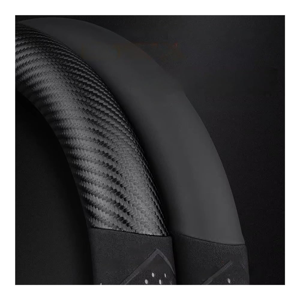 Funda Volante Coche Funda de Gamuza Fibra Carbono para Volante Coche Accesorios para Mazda 3 5 6 para Axela para Atenza CX30 CX5 CX8 CX9 MX5 RX7 BT50